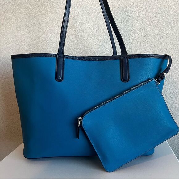 MARC JACOBS Royal Blue XL Metroplitote 48 Laptop Work Tote + Pouch - Picture 7 of 10